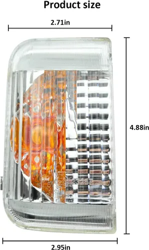 Vista 6 de Indicador de espejo lateral izquierdo para conductor, carcasa de luz de señal de giro Compatible con ProMaster 1500 2500 3500 2014-2021