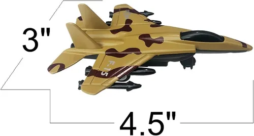 Vista 3 de ArtCreativity United Sates Air Force - Juego de 4 juguetes de combate fundido a presión de la Fuerza Aérea de los Estados Unidos, mecanismo