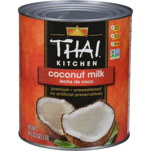 Vista 10 de Thai Kitchen Leche de coco sin azúcar, sin gluten, 13.66 onzas líquidas (paquete de 24) – Un paquete de 24 unidades de 13.66 onzas líquidas de leche