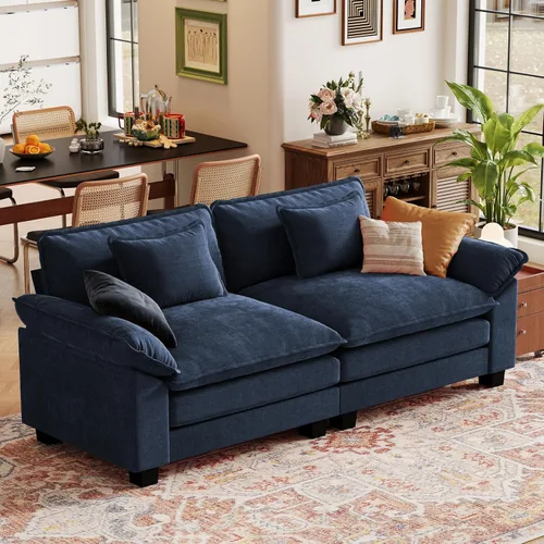 Vista 114 de CDCASA Silla de acento de gran tamaño de 50'' con otomana Asiento extra ancho y profundo estilo sofá nube para sala de estar, dormitorio, rincón