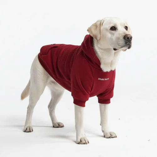 Vista 30 de Spark Paws Sudadera con capucha para perro, suéter de primera calidad para perros pequeños, medianos y grandes Trajes cálidos para bulldogs