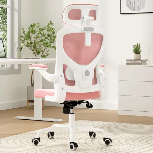 Vista 12 de Soohow Silla de oficina ergonómica, silla de escritorio de malla con soporte lumbar ajustable y reposacabezas, cómoda silla de computadora