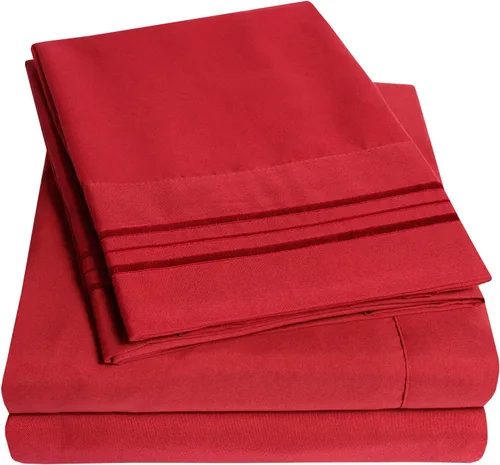 Vista 11 de 1500 Supreme Collection Juego de Sábanas de Bolsillo Extra Profundo - Sábanas de Cama Suaves de Lujo, Sin Arrugas, Ropa de Cama, Más de 40