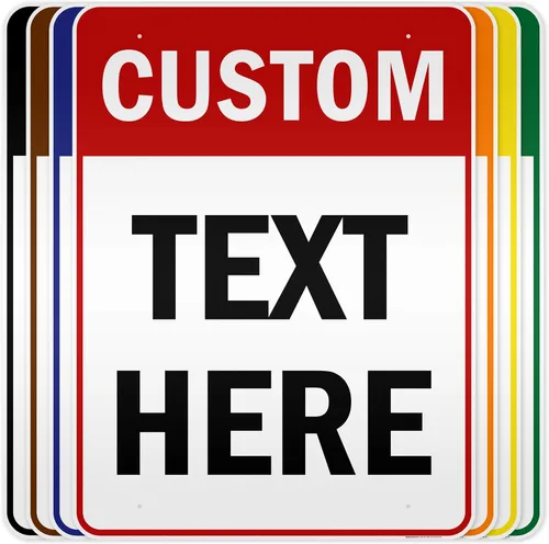 Vista 13 de Cartel personalizado, cartel personalizado para negocios, uso en interiores/exteriores. 7x10 pulgadas, aluminio 0.040 libre de óxido, resistente a