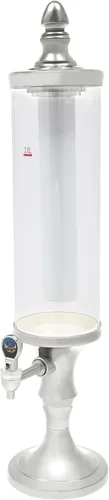 Vista 4 de Dispensador de torre de cerveza de 3 litros con tubo de hielo y dispensador de cerveza de mesa ligera, 3.2 cuartos de galón /102 onzas, dispensador