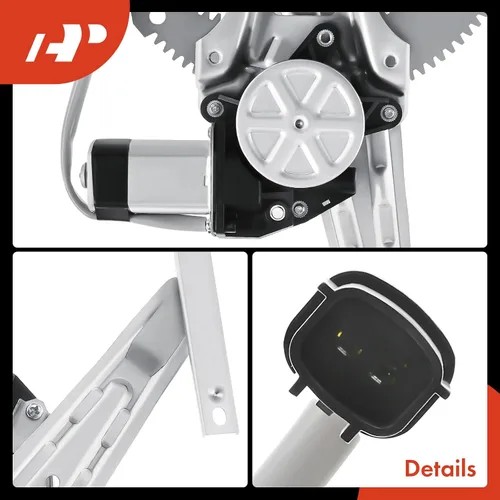Vista 8 de A-Premium Elevalunas eléctrico con motor compatible con Tiida (México) Versa 2007-2013 lado trasero del conductor