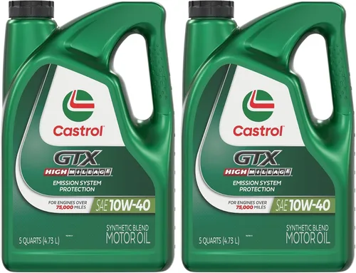 Vista 14 de Castrol GTX High Mileage 10W-40 - Aceite sintético para motor, 1 cuarto de galón, paquete de 6