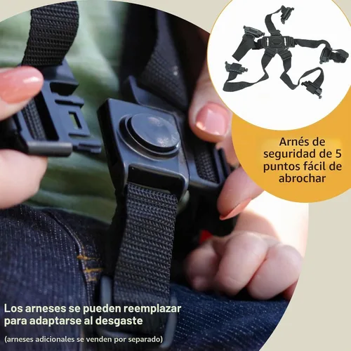 Vista 5 de Children's Factory Cochecito de 4 Pasajeros con Llantas "Fat Tire" que Nunca se Desinflan Bye-Bye Buggy, Cochecito Rojo para Múltiples Pasajeros