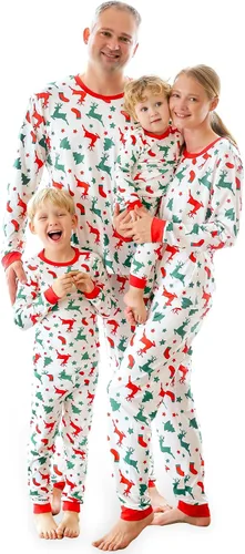 Vista 39 de VAENAIT BABY Infant Toddler Kids Adult Couple Family Matching Women Men Christmas Pjs Xmas Holiday Buffalo Plaid Pajama Set