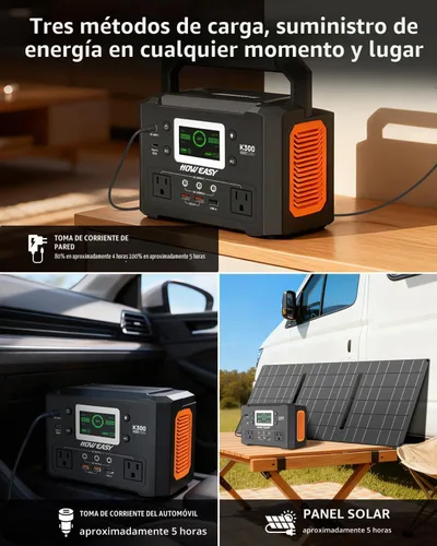 Vista 6 de HOWEASY Estación De Energía Portátil 300W,Generador Solar 222Wh