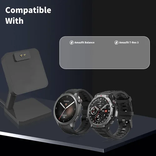 Vista 3 de Soporte de carga para Amazfit T-Rex Ultra 2/Active Max/T-rex 3 Pro/Balance/T-REX3, base de carga magnética para Amazfit T-Rex Ultra 2/Active