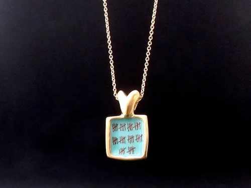 Vista 8 de Mark Poulin Gold Anniversary Necklace - 50 Year Anniversary on 20" gold filled chain