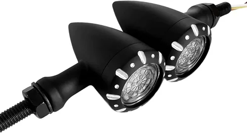 Vista 12 de FATECIM Luces intermitentes LED personalizadas para motocicleta, 2 unidades, con luces de correr/frenado, indicadores de alta resistencia, luces