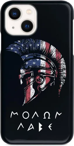 Vista 23 de Inspired Cases - Compatible con iPhone Xs Max - Funda protectora con textura 3D para Apple iPhone Xs Max - Bandera americana - Spartan - Molon Labe