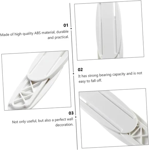 Vista 4 de BESPORTBLE 10 pares de soportes de panel de conexión de cable montado en la pared sin perforaciones