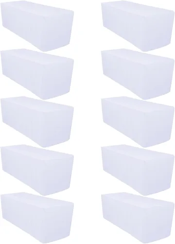 Vista 9 de Surmente - Manteles negros para mesas rectangulares de 6 pies, 30 x 72 pulgadas Protector de mesa ajustado, sin arrugas, tela de poliéster