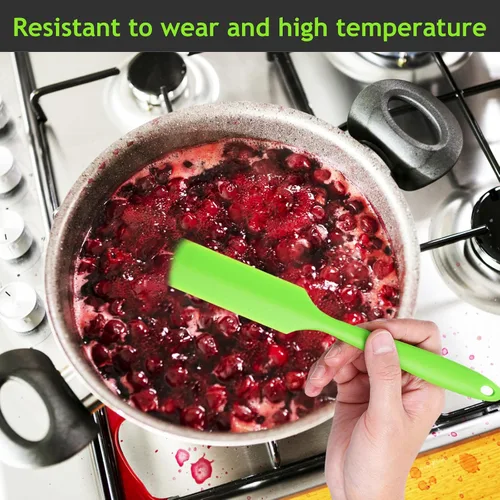 Vista 3 de SEWACC Thick Food-grade Silicone Jar Spatula Dual-sided Scraper for Baking Mixing Sourdough Heat-resistant Kitchen Tool for Cooking and Salad