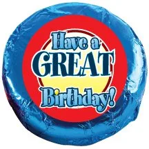 Vista 5 de Happy Birthday - Galletas de sándwich rellenas de crema con chocolate "Cookie Talk", paquete de 6