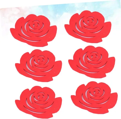 Vista 3 de Posavasos de fieltro, 18 unidades, decoración de banquetes, tazas para fiestas, manteles individuales para bebidas, no tejidos, posavasos de boda
