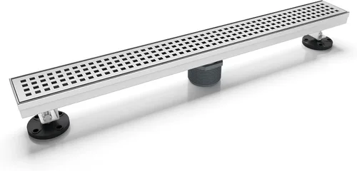 Vista 11 de Desagüe lineal de ducha de 12 pulgadas con rejilla extraíble, desagüe de ducha negro mate con accesorios, certificado CUPC rectángulo de drenaje