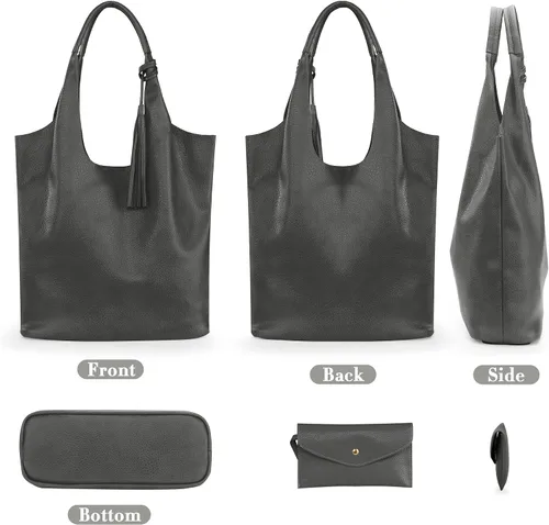 Vista 6 de Montana West Hobo Bags for Women Designer Top Handle Purses Ladies Shoulder Handbag Set