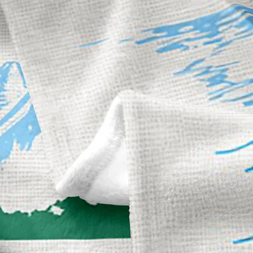 Vista 5 de Lake House Flannel Blanket,Hand Drawn Lake Mountain Scenery Fleece Blankets for Kids Girls Boys Adult Room Decor,Rustic Farmhouse Blankets Lake