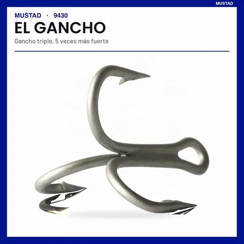 Vista 5 de Mustad Gancho fuerte 5X Treble (paquete de 25)