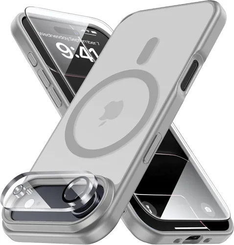 Vista 25 de Yriklso 3 en 1 Funda Magnética Fuerte para iPhone Air, 1X Protector de Pantalla + 1X Protector de Lente de Cámara, Cubierta Protectora a Prueba