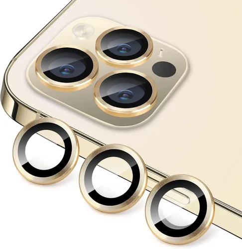 Vista 74 de Compatible con iPhone 13 Pro para iPhone 13 Pro Max, protector de lente de cámara antiarañazos, vidrio templado 9H, protector de cámara de metal a