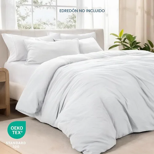 Vista 4 de Bare Home Juego de funda nórdica lavada 1800 ultrasuave