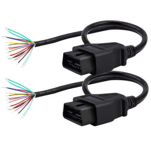 Vista 11 de iKKEGOL 1 pie pies 11.8 in/12 16 pines J1962 OBD OBDII OBD2 conector hembra coche diagnóstico cable de extensión cable de coleta DIY Mobley