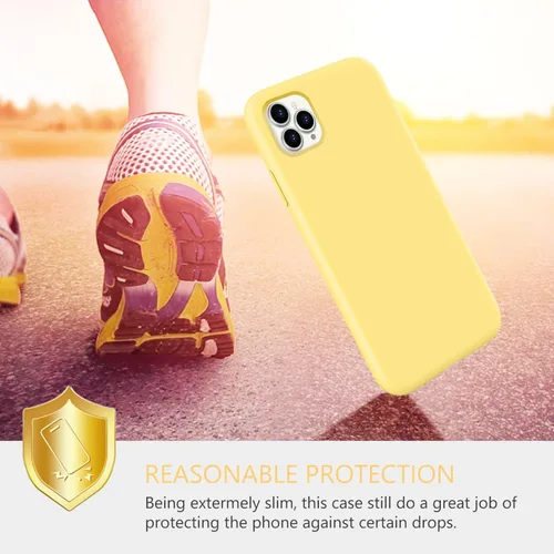 Vista 8 de GUAGUA Funda compatible con iPhone 11 Pro Max de silicona líquida de gel suave, forro de microfibra delgada, con textura, a prueba de golpes