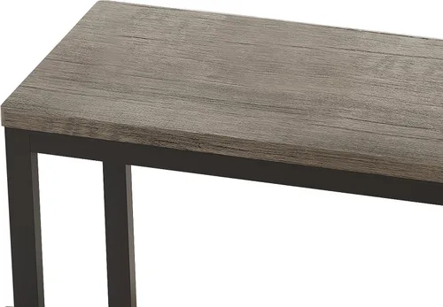 Vista 4 de Merax Juego de mesa de comedor extra larga de 4 piezas con 3 taburetes y reposapiés, mesa de comedor de cocina de diseño moderno, mesa de pub, juego