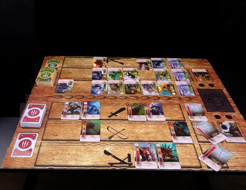 Vista 10 de Cartas Gwent (5 mazos, 527 cartas con 12 cartas de regla). Regalo para Navidad Total de 527 cartas más tapete de juego, mapa.