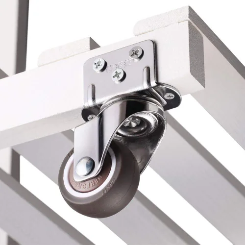 Vista 3 de Norgail Paquete de 4 ruedas giratorias de placa en forma de L de 1 pulgada, rodamiento de bolas, placa de montaje lateral en forma de L, carcasa
