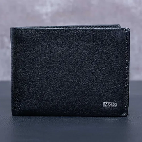 Vista 5 de DiLoro Carteras para hombres de cuero RFID biplold cartera Flip ID monedero, Negro medianoche), 81083-NABK