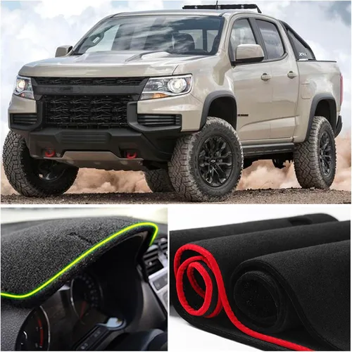 Vista 4 de Funda para salpicadero, almohadilla de protección interior compatible con Chevrolet Colorado Truck 2015-2022, protector de rayos UV deslumbrantes