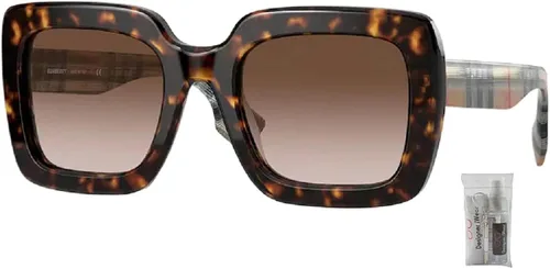 Vista 2 de BURBERRY BE4284 Square Sunglasses for Women BUNDLE with Designer iWear Complimentary Eyewear Care Kit
