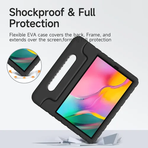 Vista 5 de Funda para niños para Samsung Galaxy Tab A 10.1 (2019) Modelo SM-T510/T515, a prueba de golpes, funda protectora de EVA con mango convertible