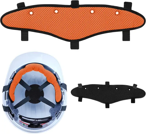 Vista 8 de 9 unidades de bandas de sudor para casco duro, lavables, reutilizables, protectores de sudor, accesorios para cascos de aire, color azul