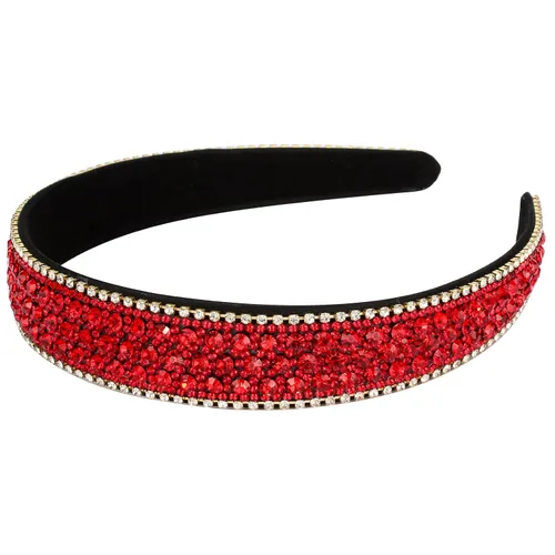 Vista 9 de Wecoe Diadema con diamantes de imitación para mujeres y niñas, azul, diadema de moda, antideslizante, brillante, cristal, diamante, banda fina