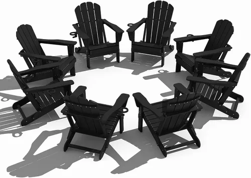 Vista 32 de Domi Folding Adirondack Chair with Cup Holder, Aruba