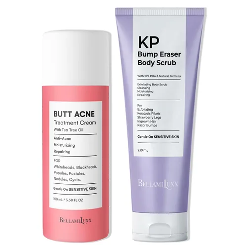 Vista 8 de BellamiLuxx Crema de tratamiento para eliminar el acné de los glúteos: Tratamiento del acné corporal para foliculitis y espinillas en glúteos