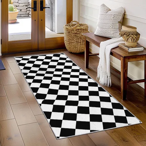 Vista 14 de Memphis Runner Rug 2x4 Small - Hallway Runner Rug Retro 80s Funky Geometric Fashion Pattern, Non Slip, Washable, Memphis Home Decor Carpet for