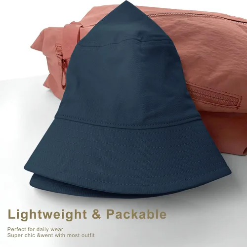 Vista 10 de GADIEMKENSD Sombrero de pescador 100% algodón, unisex, protección solar UPF 50, ligero, plegable