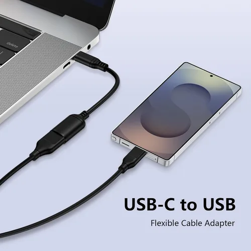 Vista 2 de Paquete de 2 adaptadores USB C a USB 3.0, cable USB C macho a hembra OTG para Google Pixel 10 Pro XL 10 Pro Fold 10 9A 9 8 7 6 Pro, adaptador OTG