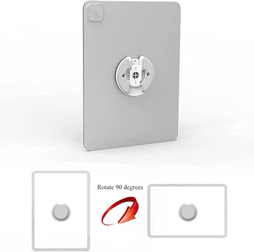 Vista 2 de Soporte de pared universal para tableta, ajustable, giratorio de 90 grados, compatible con lector electrónico/Kindle, compatible con caja de cable