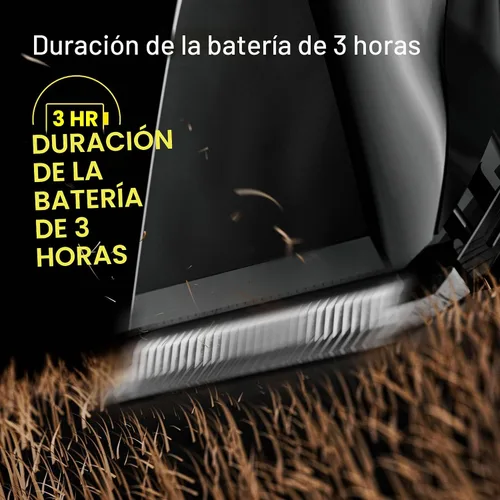 Vista 7 de The Beard Club Recortadora de barba para hombres – Cortadora eléctrica inalámbrica recargable de barba y pelo – Alta potencia 7000 RPM – 8 guías