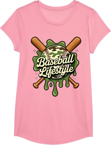 Vista 107 de Baseball Life Style 101 Apparel Youth Drip Baseball Boys Kid Camiseta