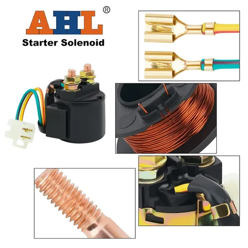 Vista 3 de AHL Relé solenoide de arranque para Yamaha Timberwolf 250 YFB250 1992-1999 ATV